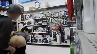 SLUTTY WHITE GIRL SUCKS DICK WHILE YODELING IN WALMART